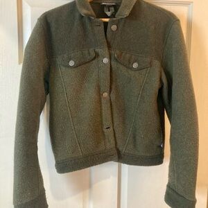 Patagonia Dark Green Woolie Trucker Jacket